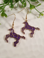 Handpoured Resin Horse Earrings