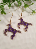 Handpoured Resin Horse Earrings