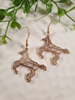 Handpoured Resin Horse Earrings