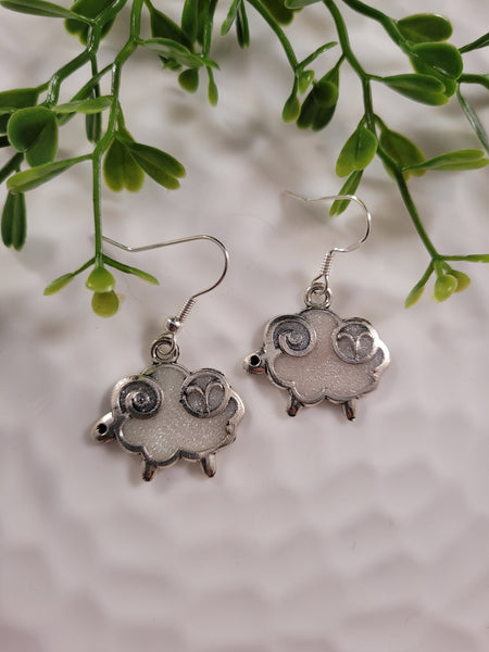 Handpoured Resin Sheep Earrings