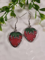 Handpoured Resin Strawberry Earrings