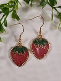 Handpoured Resin Strawberry Earrings