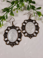 Handpoured Resin Oval Boho Earrings