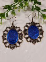 Handpoured Resin Oval Boho Earrings