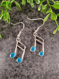 Handpoured Resin Music Note Earrings