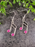 Handpoured Resin Music Note Earrings