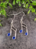 Handpoured Resin Music Note Earrings