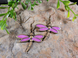 Handpoured Resin Dragonfly Earrings