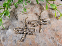 Handpoured Resin Dragonfly Earrings