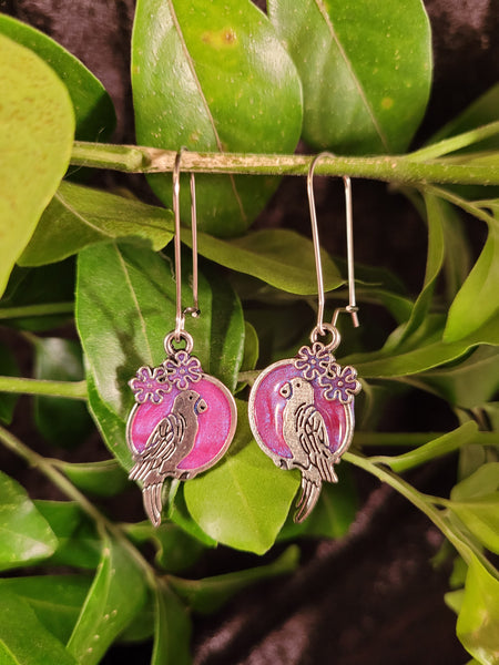 Handpoured Resin Parrot Earrings