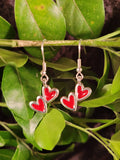 Handpoured Resin Double Love Heart Earrings