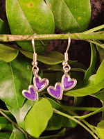 Handpoured Resin Double Love Heart Earrings