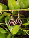 Handpoured Resin Large Paw Print Earrings