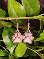 Handpoured Resin Large Paw Print Earrings