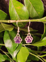 Handpoured Resin Small Paw Print Earrings