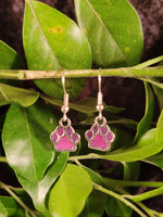 Handpoured Resin Small Paw Print Earrings