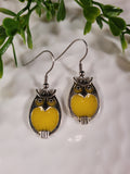 Handpoured Resin Owl Earrings