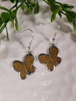 Handpoured Resin Butterfly Earrings