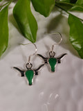 Handpoured Resin Longhorn Earrings