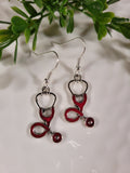 Handpoured Resin Stethoscope Earrings