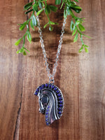 Handpoured Resin Horse Head Pendant Necklace