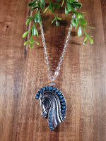 Handpoured Resin Horse Head Pendant Necklace