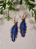 Handpoured Resin Feather Earrings