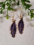 Handpoured Resin Feather Earrings