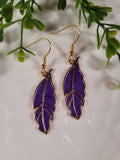 Handpoured Resin Feather Earrings