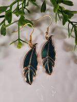 Handpoured Resin Feather Earrings