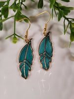 Handpoured Resin Feather Earrings