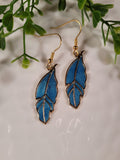 Handpoured Resin Feather Earrings