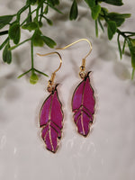 Handpoured Resin Feather Earrings