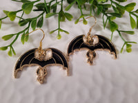 Handpoured Resin Bat Statement Earrings