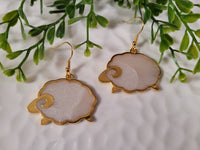 Handpoured Resin Sheep Statement Earrings