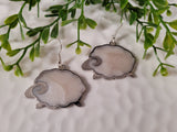 Handpoured Resin Sheep Statement Earrings