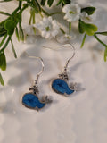 Handpoured Resin Whale Earrings