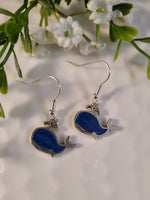 Handpoured Resin Whale Earrings