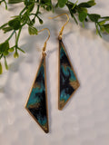 Handpoured Resin Triangle Statement Earrings