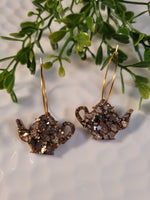 Handpoured Resin Tea Pot Statement Earrings