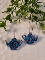 Handpoured Resin Tea Pot Statement Earrings