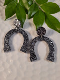 Handpoured Resin Horse Shoe Statement Earrings