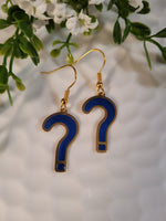 Handpoured Resin Question Mark ?? Earrings