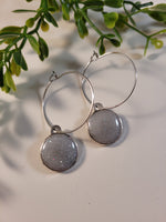 Handpoured Resin Circle Drop Earrings