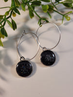 Handpoured Resin Circle Drop Earrings