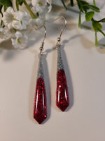 Handpoured Resin Christmas Glitter Dangle Earrings