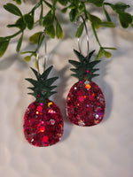 Handpoured Resin Pineapple Statement Earrings