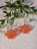 Handpoured Resin Tea Pot Statement Earrings