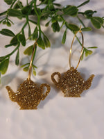 Handpoured Resin Tea Pot Statement Earrings