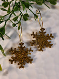 Handpoured Resin Christmas Snowflake Earrings